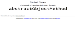 Desktop Screenshot of methodnamer.com